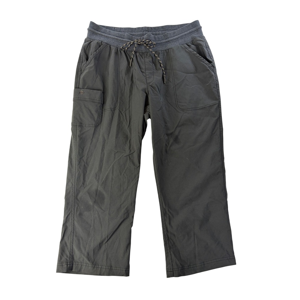 Columbia Capri Pants Womens XL Pull On Gavin Ridge Cargo Hiking Gray XK0797